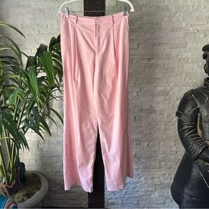 LOVERS and Friends Pink Wide Leg Pleated Trouser Pants Size Small